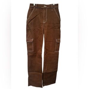 Hollister Brown High-Waisted Cargo Pants